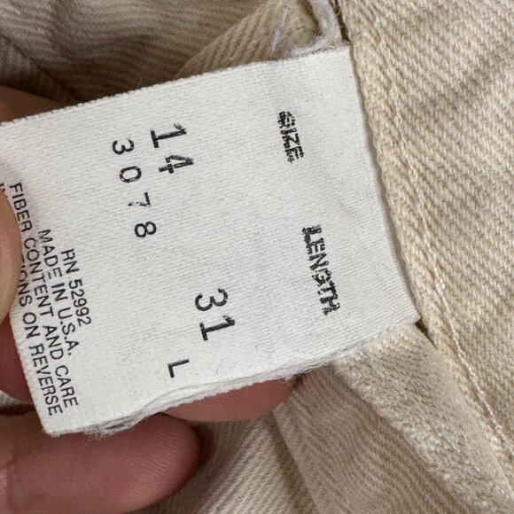 NY Line Jeans Womens Size 14 Speckled Ivory Vintage Mom Fit Button Fly Tapered - Picture 11 of 14